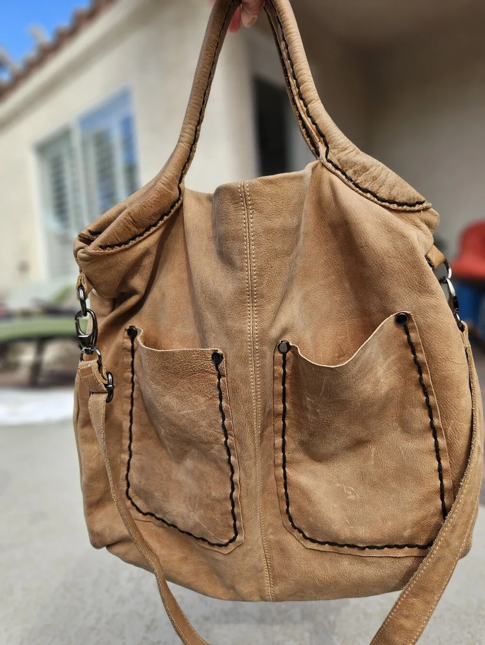 Vintage Italian Leather Boho Bag